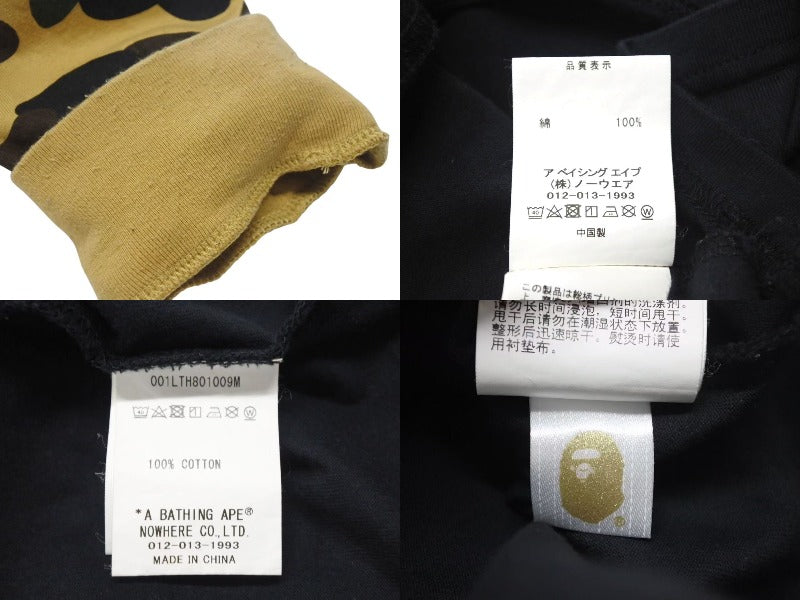 A BATHING APE アベイシングエイプ 迷彩切り替え長袖Tシャツ