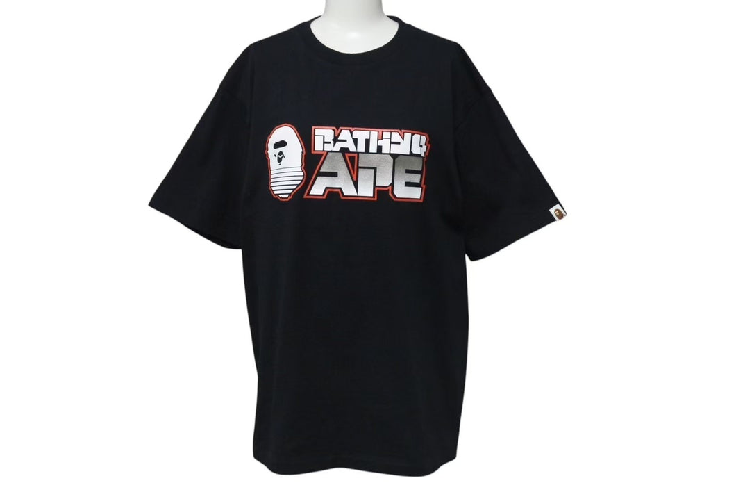 極美品 A BATHING APE BAPE アベイシングエイプ 001TEH801071M Tシャツ ブラック サイズXL 中古 4c074229 