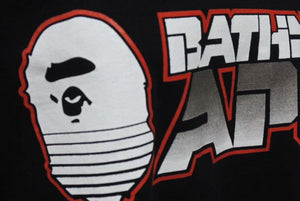 極美品 A BATHING APE BAPE アベイシングエイプ 001TEH801071M Tシャツ ブラック サイズXL 中古 4c074229 