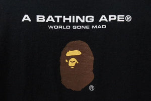 極美品 A BATHING APE BAPE アベイシングエイプ 001TEH801071M Tシャツ ブラック サイズXL 中古 4c074229 