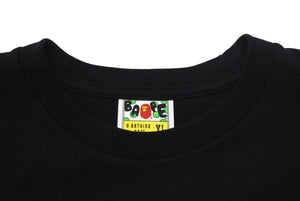極美品 A BATHING APE BAPE アベイシングエイプ 001TEH801071M Tシャツ ブラック サイズXL 中古 4c074229 