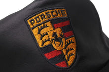 Load image into Gallery viewer, 新品未使用 Porsche ポルシェ deadstock デッドストック キャップ 帽子 レザー ブラック イエロー レッド ゴールド金具 中古 4c074238