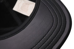 新品未使用 Porsche ポルシェ deadstock デッドストック キャップ 帽子 レザー ブラック イエロー レッド ゴールド金具 中古 4c074238
