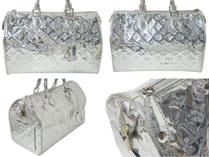 新品同様 LOUIS VUITTON ルイヴィトン スピーディ30 ハンドバッグ M95271 モノグラム ミロワール シルバー アルジャン 中古 4c074244