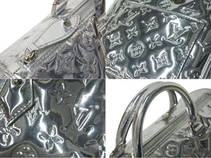 新品同様 LOUIS VUITTON ルイヴィトン スピーディ30 ハンドバッグ M95271 モノグラム ミロワール シルバー アルジャン 中古 4c074244