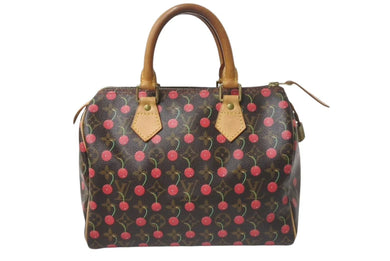 LOUIS VUITTON ルイヴィトン モノグラムチェリー スピーディ25 ハンドバッグ M95009 村上隆 ブラウン 美品 中古 4c074245