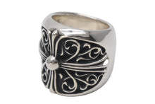 Load image into Gallery viewer, 極美品 CHROME HEARTS クロムハーツ CLASSIC OVAL クラシック オーバルクロス リング 重量約36.4g サイズ14号 シルバー925 中古 4c074248