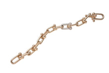 Load image into Gallery viewer, TIFFANY&amp;Co. ティファニー ハードウェア ラージリンク ダイヤ ブレスレット K18 パヴェダイヤ 重量約38.7g 全長約21cm 美品 中古 4c074253