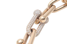 Load image into Gallery viewer, TIFFANY&amp;Co. ティファニー ハードウェア ラージリンク ダイヤ ブレスレット K18 パヴェダイヤ 重量約38.7g 全長約21cm 美品 中古 4c074253