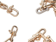 Load image into Gallery viewer, TIFFANY&amp;Co. ティファニー ハードウェア ラージリンク ダイヤ ブレスレット K18 パヴェダイヤ 重量約38.7g 全長約21cm 美品 中古 4c074253
