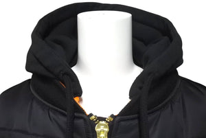 VETEMENTS ヴェトモン デムナ期 ALPHA ボンバージャケット リバーシブル 2017 オレンジ ブラック TA01298076 美品 中古 4c074256 