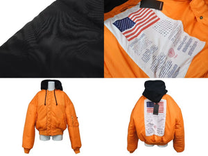 VETEMENTS ヴェトモン デムナ期 ALPHA ボンバージャケット リバーシブル 2017 オレンジ ブラック TA01298076 美品 中古 4c074256 