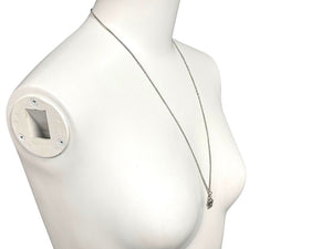 極美品 CHANEL シャネル ココマークダブルピース ネックレス ラインストーン 2WAY アクセサリー B16K刻印 メタル シルバー 中古 4c074260
