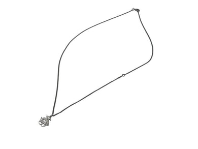 極美品 CHANEL シャネル ココマークダブルピース ネックレス ラインストーン 2WAY アクセサリー B16K刻印 メタル シルバー 中古 4c074260