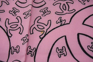 CHANEL シャネル スカーフ バンダナ柄 ココマーク ペイズリー ハンカチ 92年製 ピンク コットン 良品 中古 4c074271