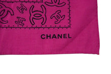 Load image into Gallery viewer, CHANEL シャネル スカーフ バンダナ柄 ココマーク ペイズリー ハンカチ 92年製 ピンク コットン 良品 中古 4c074272
