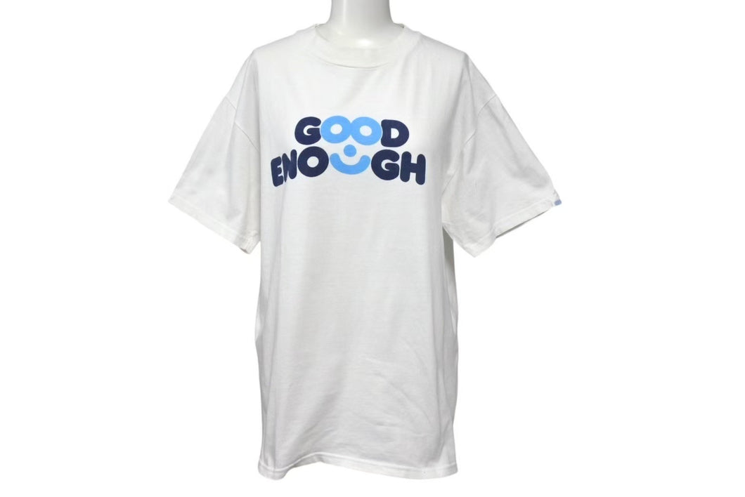 Goodenough グッドイナフ Tシャツ プリント ホワイト スマイル ヘインズ サイズL 美品 中古 4c074284