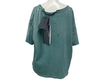Load image into Gallery viewer, 新品未使用 Enfants Riches Deprimes ERD Tシャツ ダメージ加工 グリーン コットン サイズM 中古 4c074291