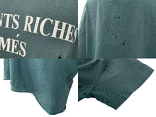 Load image into Gallery viewer, 新品未使用 Enfants Riches Deprimes ERD Tシャツ ダメージ加工 グリーン コットン サイズM 中古 4c074291