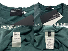 Load image into Gallery viewer, 新品未使用 Enfants Riches Deprimes ERD Tシャツ ダメージ加工 グリーン コットン サイズM 中古 4c074291