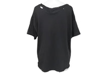 Load image into Gallery viewer, 新品未使用 Enfants Riches Deprimes ERD Tシャツ ダメージ加工 ブラック コットン サイズXS 中古 4c074292