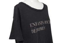 Load image into Gallery viewer, 新品未使用 Enfants Riches Deprimes ERD Tシャツ ダメージ加工 ブラック コットン サイズXS 中古 4c074292
