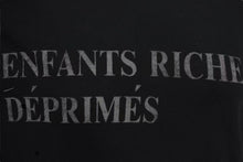 Load image into Gallery viewer, 新品未使用 Enfants Riches Deprimes ERD Tシャツ ダメージ加工 ブラック コットン サイズXS 中古 4c074292