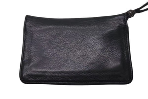 CHROME HEARTS クロムハーツ 2ZIP ウォレット クロスボタン レザーウォレット 二つ折り財布 レザー シルバー925 ブラック 美品 中古 4c074299