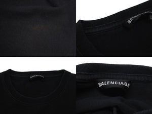 BALENCIAGA バレンシアガ 18SS SINNERプリントビッグサイズTシャツ 489862 コットン ブラック サイズS 良品 中古 4c074302
