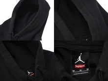 画像をギャラリービューアに読み込む, SUPREME x NIKE JORDAN シュプリーム x ナイキ ジョーダン フード付きスウェットシャツ ブラック サイズM 美品 中古 4c074308 