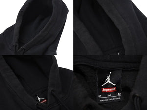 SUPREME x NIKE JORDAN シュプリーム x ナイキ ジョーダン フード付きスウェットシャツ ブラック サイズM 美品 中古 4c074308 