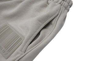 VETEMENTS ヴェトモン BARCODE PATCH SWEATPANTS バーコードパッチ スウェットパンツ ベージュ サイズS 美品 中古 4c074312 