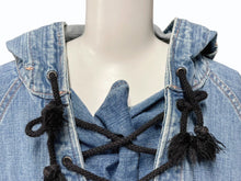 Load image into Gallery viewer, EVISU エビス Lace Up Denim Parka レースアップデニムパーカー サイズ 40 インディゴ コットン100％ 美品 中古 4c074323