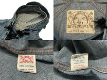 Load image into Gallery viewer, EVISU エビス Lace Up Denim Parka レースアップデニムパーカー サイズ 40 インディゴ コットン100％ 美品 中古 4c074323