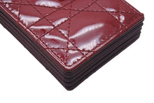 Load image into Gallery viewer, 極美品 CHRISTIAN DIOR クリスチャンディオール カードケース 25MA 0146 スペイン製 エナメル メタル レッド シルバー金具 中古 4c074334