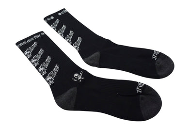 新品未使用 CHROME HEARTS クロムハーツ 靴下 マッティボーイ スケルトン ソックス ロゴ刺繍 ブラック 中古 4c074345