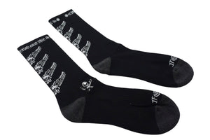 新品未使用 CHROME HEARTS クロムハーツ 靴下 マッティボーイ スケルトン ソックス ロゴ刺繍 ブラック 中古 4c074345