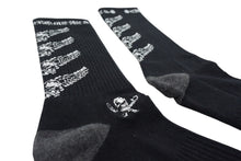 画像をギャラリービューアに読み込む, 新品未使用 CHROME HEARTS クロムハーツ 靴下 マッティボーイ スケルトン ソックス ロゴ刺繍 ブラック 中古 4c074345