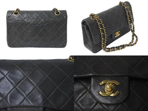CHANEL シャネル マトラッセ 23cm ココマーク ショルダーバッグ 2番台 スムースレザー カーキ ゴールド金具 美品 中古 4c074353