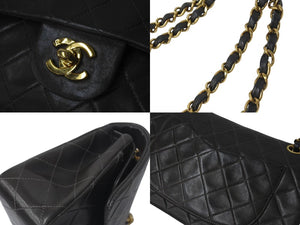CHANEL シャネル マトラッセ 23cm ココマーク ショルダーバッグ 2番台 スムースレザー カーキ ゴールド金具 美品 中古 4c074353