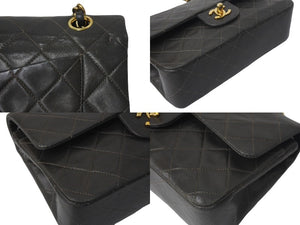 CHANEL シャネル マトラッセ 23cm ココマーク ショルダーバッグ 2番台 スムースレザー カーキ ゴールド金具 美品 中古 4c074353