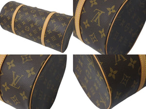 極美品 LOUIS VUITTON ルイヴィトン ハンドバック パピヨン30 GM 筒型 モノグラム M51385 ゴールド金具 ブラウン 中古 4c074374