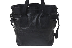 極美品 BALENCIAGA バレンシアガ ARMY SMALL TOTE アーミースモールトートバッグ アリーナラムスキン ナイロン 中古 4c074400