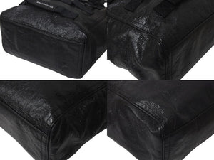極美品 BALENCIAGA バレンシアガ ARMY SMALL TOTE アーミースモールトートバッグ アリーナラムスキン ナイロン 中古 4c074400