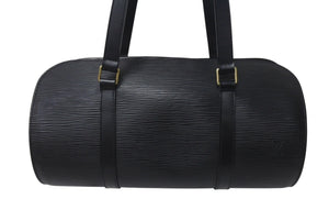 極美品 LOUIS VUITTON ルイヴィトン エピ スフロ ハンドバッグ レザー ノワール M52222 エピレザー ゴールド金具 中古 4c074407