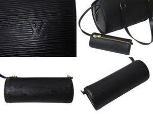 極美品 LOUIS VUITTON ルイヴィトン エピ スフロ ハンドバッグ レザー ノワール M52222 エピレザー ゴールド金具 中古 4c074407