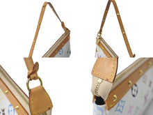 Load image into Gallery viewer, 極美品 LOUIS VUITTON ルイヴィトン モノグラム マルチカラー ポシェット アクセソワール アクセサリーポーチ M92649 村上隆 ホワイト 中古 4c074410