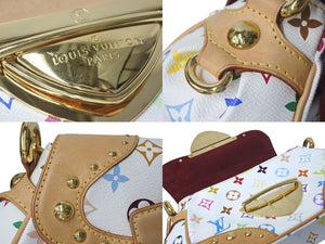 LOUIS VUITTON ルイヴィトン マリリンPM ハンドバッグ M40127 モノグラム マルチカラー ホワイト ゴールド金具 村上隆 美品 中古4c074420