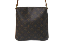 Load image into Gallery viewer, LOUIS VUITTON ルイヴィトン モノグラム ミュゼットサルサ ショルダーバッグ M51258 ブラウン PVC ヌメ革 ゴールド金具 美品 中古 4c074421