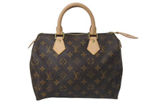 Load image into Gallery viewer, 新品同様 LOUIS VUITTON ルイヴィトン スピーディ25 ハンドバッグ M41528 モノグラム PVC ゴールド金具 ブラウン 中古 4c074423